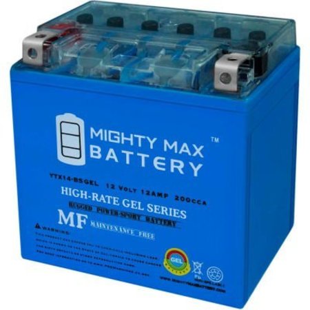 ECOM GROUP INC Mighty Max Battery YTX14 12V 12AH / 200CCA GEL Battery YTX14-BSGEL